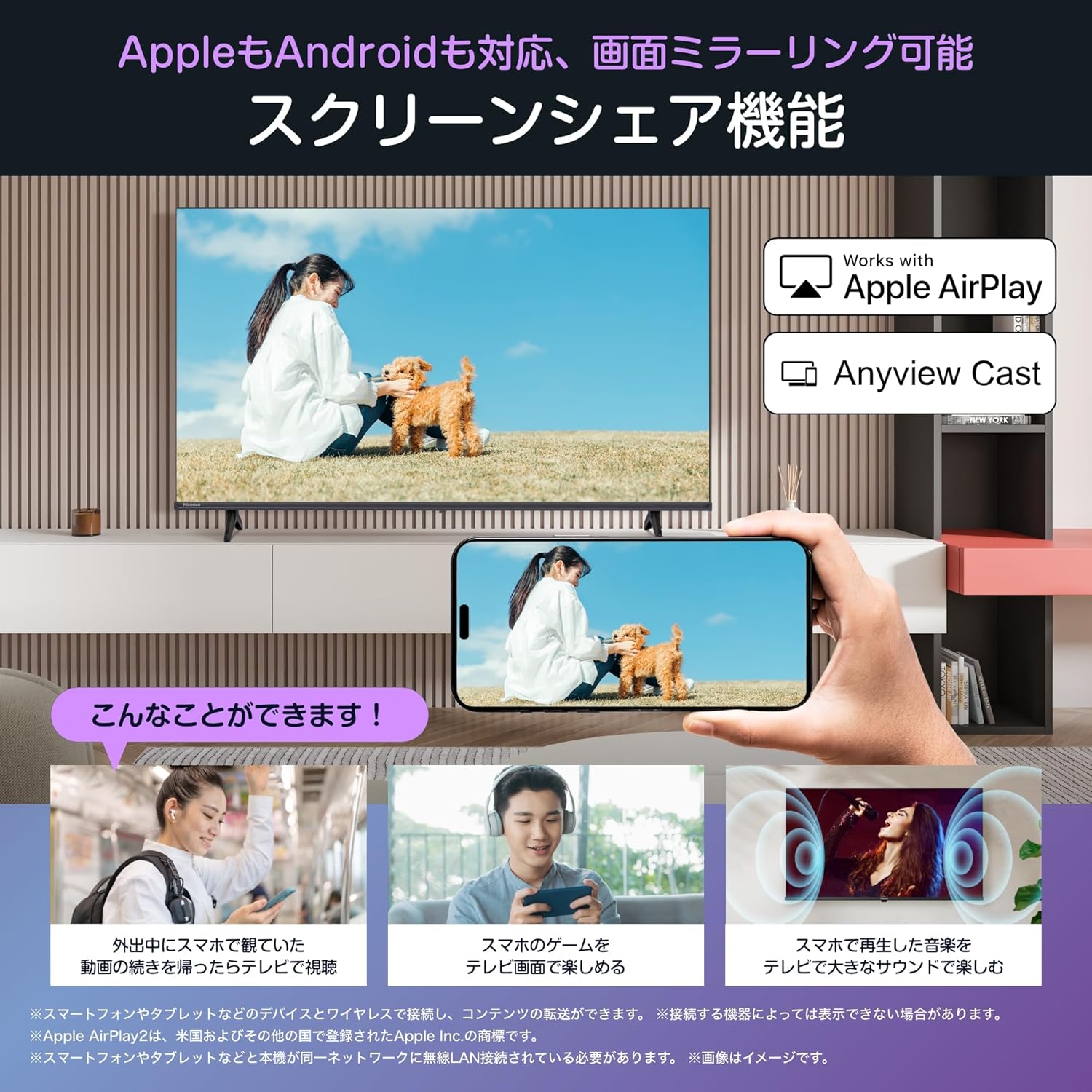 ハイセンス 43Vテレビ 43E50Rのレンタル